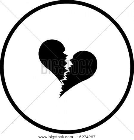 Broken Heart Symbol Vector & Photo (Free Trial) | Bigstock