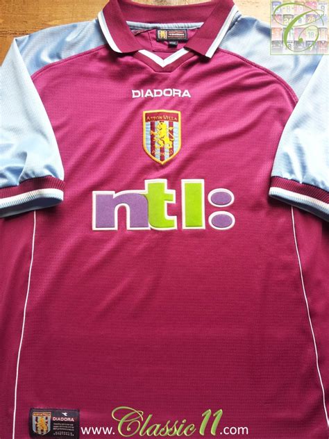 Aston Villa Home football shirt 2000 - 2001. Sponsored by NTL