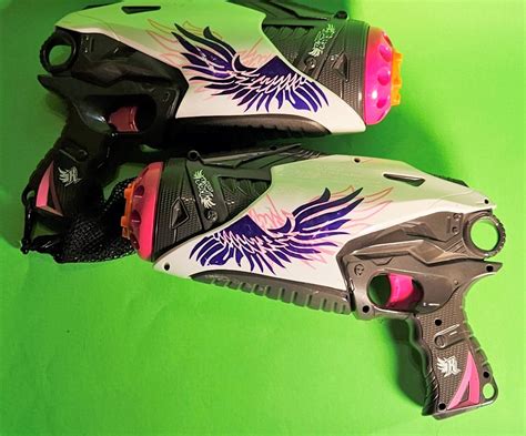 Lot of 2 Nerf Rebelle Powerbelle Rapid Motorized 10 Shot Rapid Fire ...