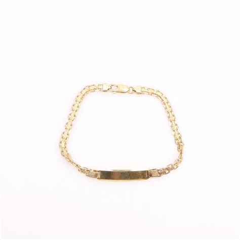 10kt Gold Name Plate Bracelet | Property Room