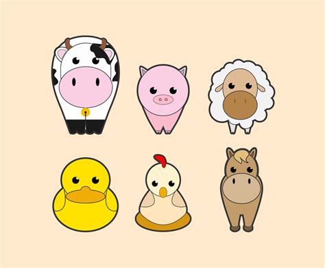 Cute Farm Animals Svg File