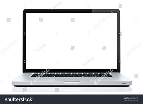 Laptop White Screen On Isolated White Stock Photo 281838452 | Shutterstock