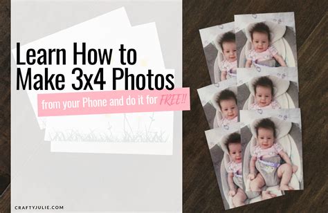 How to Make 3x4 Photos from Your Phone · Crafty Julie