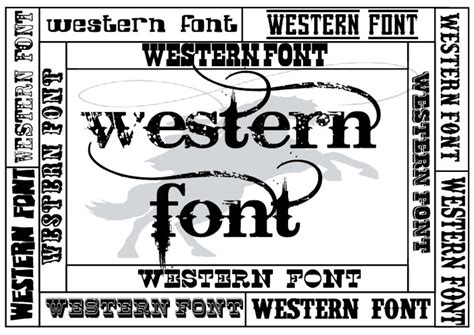 Western Font, Western Fonts Collection, Cowboy Font, 13 Different ...