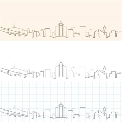 El Paso Skyline stock vectors - iStock