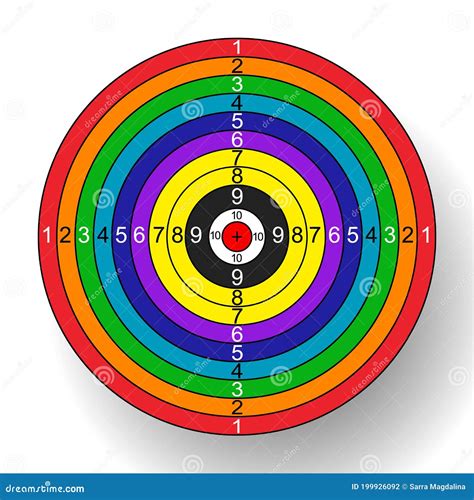 Outdoor Archery Target in Rainbow Colors Stock Vector - Illustration of rainbow, achievement ...