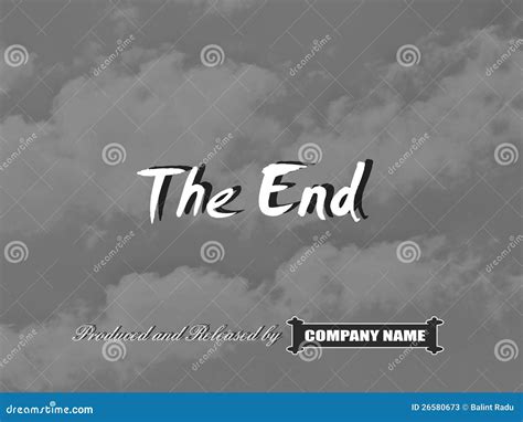 Movie ending screen stock illustration. Illustration of original - 26580673