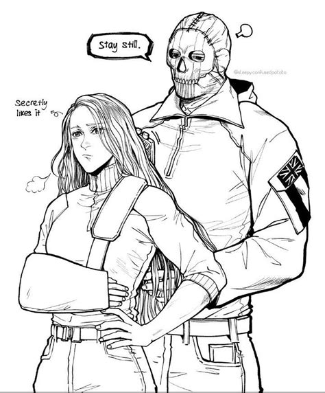 a drawing of two people standing next to each other with the caption's above them