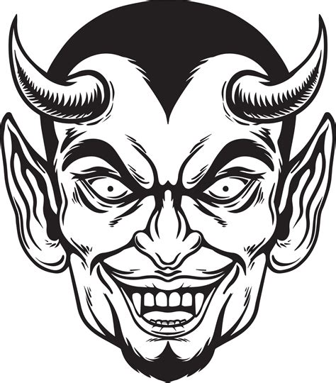 Cartoon scary devil head mascot 20005109 Vector Art at Vecteezy