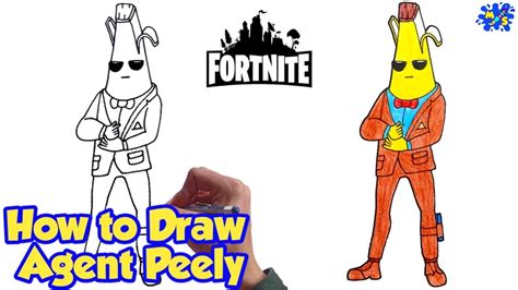 How To Draw Agent Peely Fortnite Season 2 Battle Royale Skins Epic Fortnite Drawing Tutorial ...