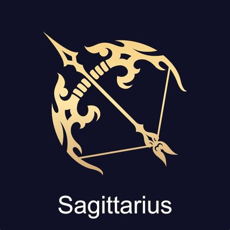 Premium Vector | Sagittarius symbol of zodiac sign in luxury gold style