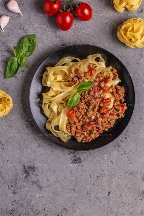 Tasty Classic Italian Pasta Bolognese. - Stock Photos | Motion Array