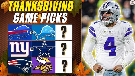 NFL EXPERT PICKS & Predictions For THANKSGIVING DAY Games | CBS Sports ...