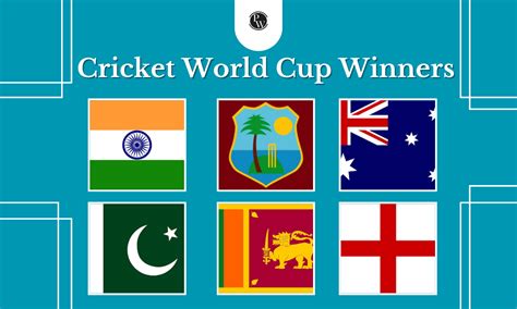 Cricket World Cup Winners List 1975-2023, ICC ODI Winners