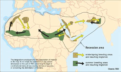 Migration of desert locust | Download Scientific Diagram