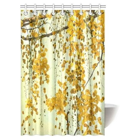 POP Thailand Brilliant Yellow Flowers Shower Curtain, Cassia Fistula Golden Shower Tree Seeds ...