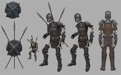 Skeleton Warrior Concept Art - Darkness Rises Art Gallery