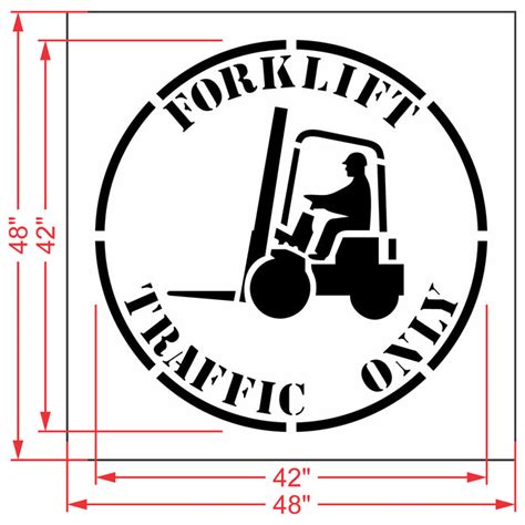 42" FORKLIFT TRAFFIC ONLY Stencil - 1-800-Stencil