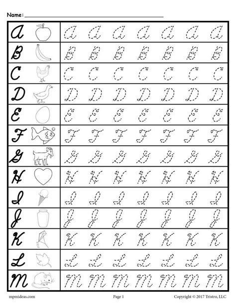 Cursive Uppercase Alphabet Worksheet – AlphabetWorksheetsFree.com