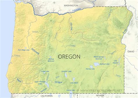 Map Oregon Rivers - Map Of Counties Around London