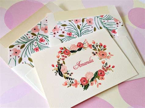 Personalized Stationery Note Cards Set of 8 - Etsy