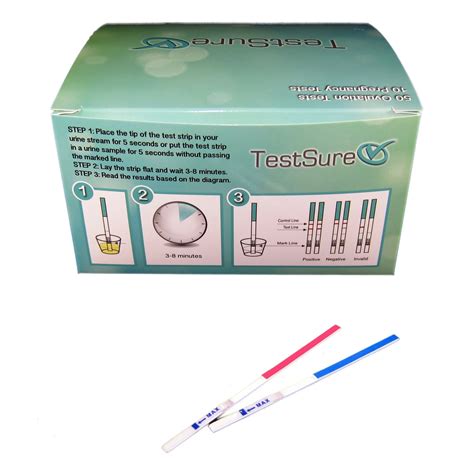 Pregnancy Test Kit - 50 Ovulation Strips & 10 Pregnancy Strips | Test Sure