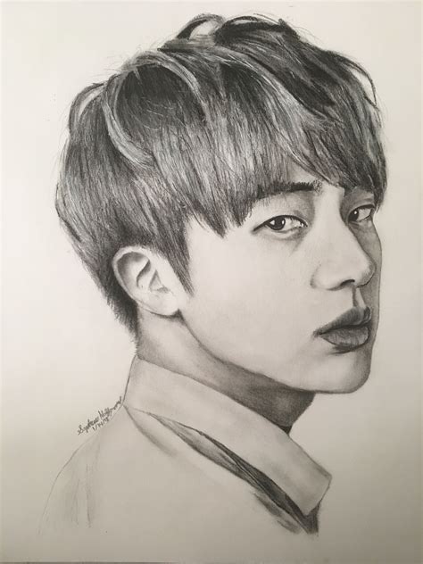 Jin Drawing, Pencil, Sketch, Colorful, Realistic Art Images | Drawing Skill