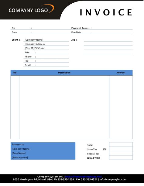 Word Invoice Templates | Invoice Template Ideas