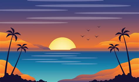 Cute Background Beach Tropical Summer Graphic by ivaneffendi9631 · Creative Fabrica