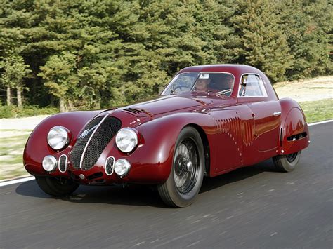 Fonds d'ecran Rétro style 1938 Alfa Romeo 8C 2900B LeMans Bordeaux couleur Métallique Voitures ...