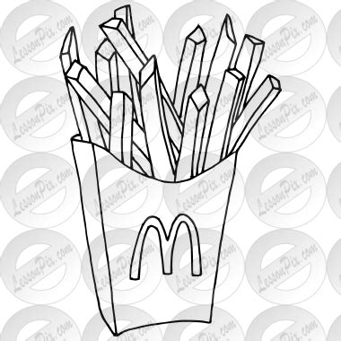 McDonalds® French Fries Outline for Classroom / Therapy Use - Great ...