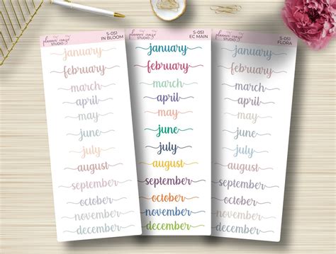 Month Planner Stickers, Monthly Scripts, Dashboard, Planning Sticker ...