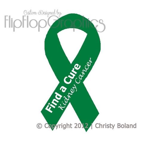 Items similar to Green Awareness Ribbon, Kidney Cancer, Vinyl Graphic Sticker on Etsy