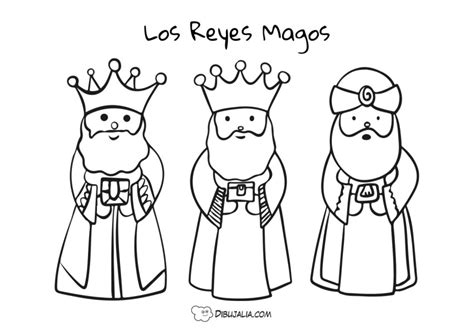 Los Reyes Magos para colorear - Dibujo #2398 - Dibujalia