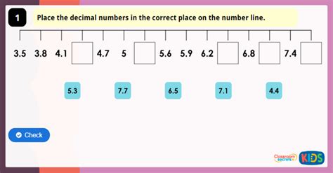 Year 4 Tenths on a Number Line Game | Classroom Secrets Kids