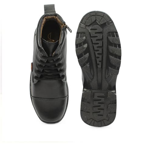 Police Shoes Online Black In 100% Real Leather | Police Boots | Horex