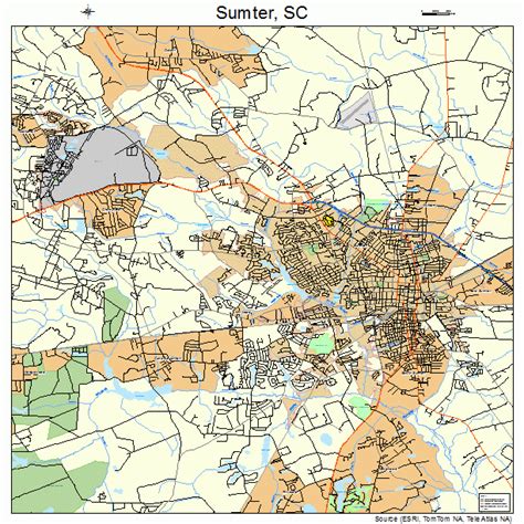 Sumter South Carolina Street Map 4570405