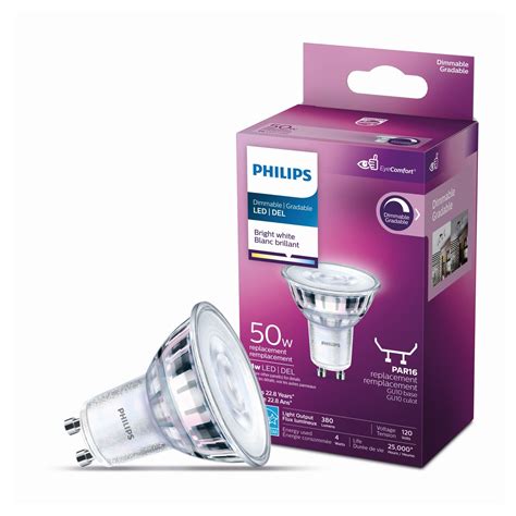 LED GU10 Glass Bulb - 50 W - Bright White from PHILIPS | BMR