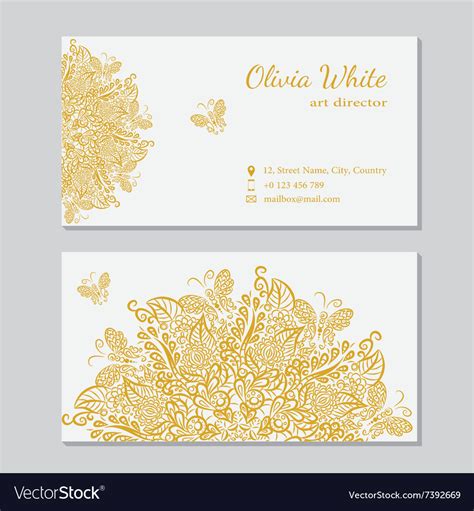 Business card white background Royalty Free Vector Image