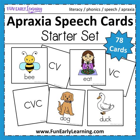 Apraxia Speech Cards for Speech Therapy Starter Set – Fun Early Learning