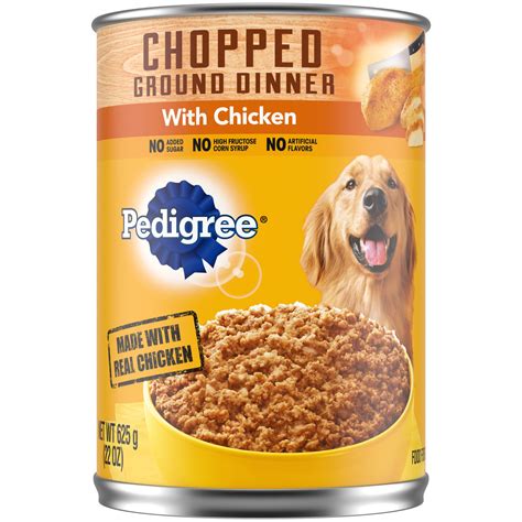 PEDIGREE CHOPPED GROUND DINNER Chicken Beef Wet Dog Food For Puppy, Can ...