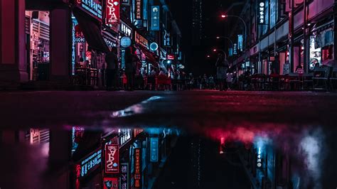 2560x1440 Asia Neon City Lights Reflections 1440P Resolution ,HD 4k Wallpapers,Images ...