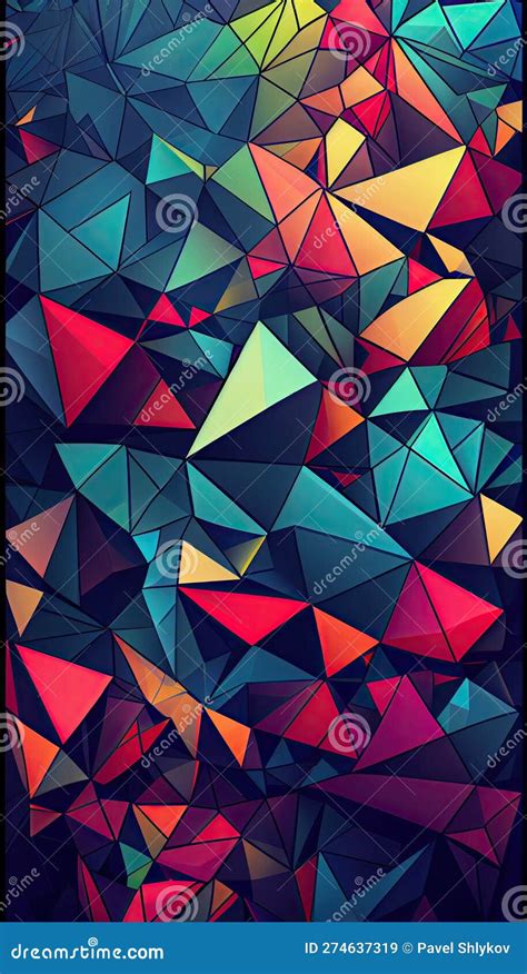 Abstract Geometric Backgrounds Full Color Stock Image - Image of ...