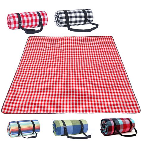 Mini Size Plaid Lightweight Picnic Blanket For Camping / Travelling