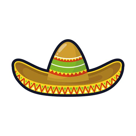 traditional Mexican hat flat style vector illustration design 1839768 Vector Art at Vecteezy
