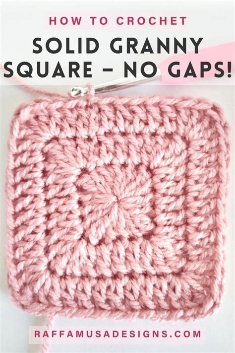 How to Crochet a Solid Square – No Gaps! with Video Tutorial | Granny ...