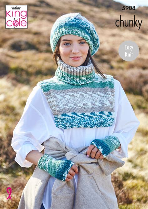 Easy to Follow Accessories Knitted in Nordic Chunky Knitting Patterns - King Cole