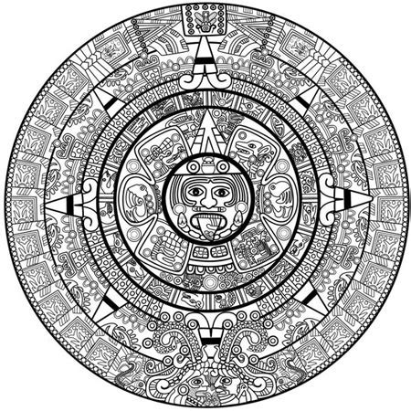 Maya and aztec vector symbols