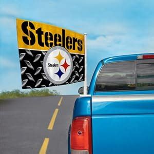 Amazon.com : Pittsburgh Steelers Truck Flag, Black : Sports Fan ...