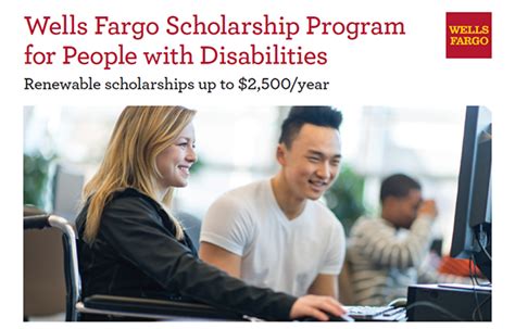 Student Opportunities: Wells Fargo Scholarship Program for People with ...